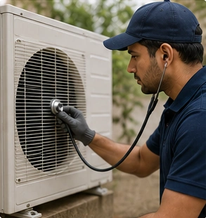 Loud noise from indoor or outdoor unit