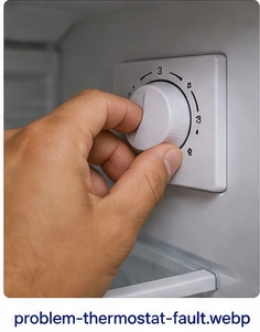 Thermostat / temperature control malfunction — causes inconsistent cooling between compartments